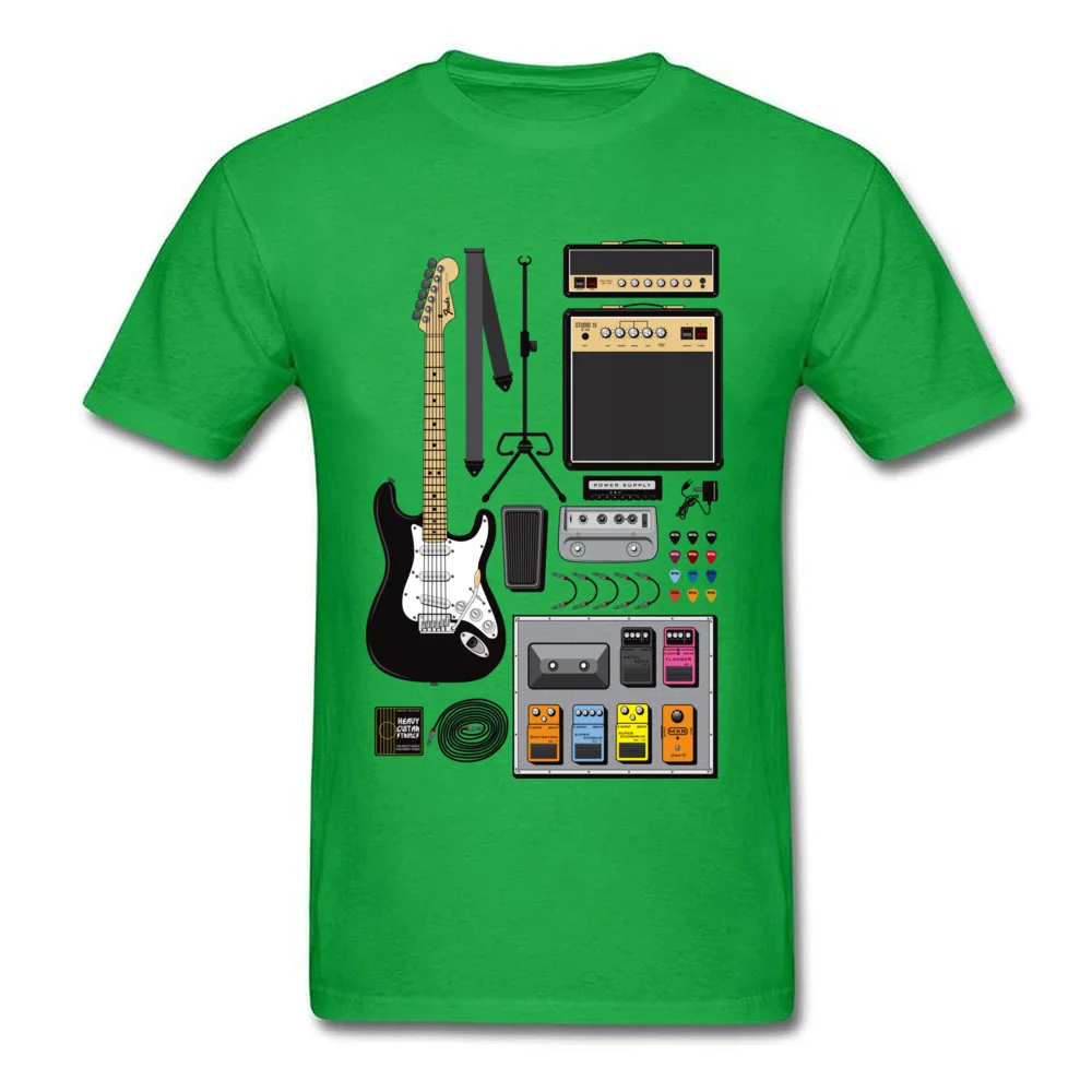 The Guitarist Pure Cotton Men's Short Sleeve Tops & Tees Custom Summer T-shirts Casual Clothing Shirt Latest O-Neck The Guitarist green