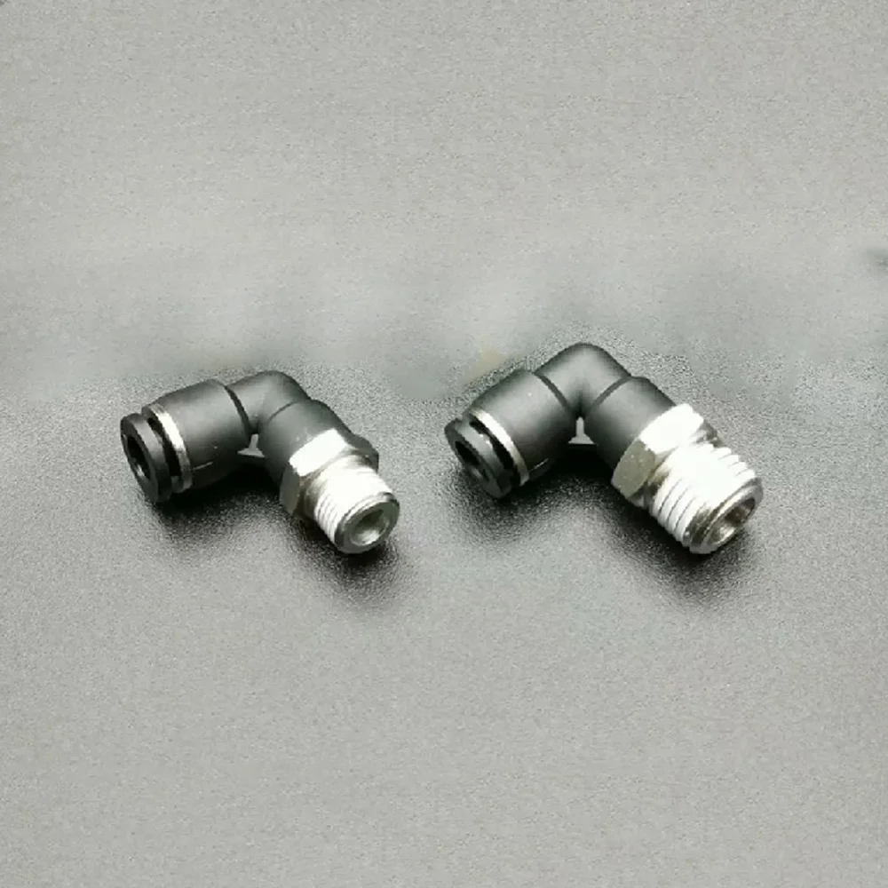 Локоть UNF10-32 1/" 1/4" 3/" 1/2" NPT штекер x Fit 5/3" до 1/2" OD труба фурнитура для сжатого воздуха Push In Fit Разъем