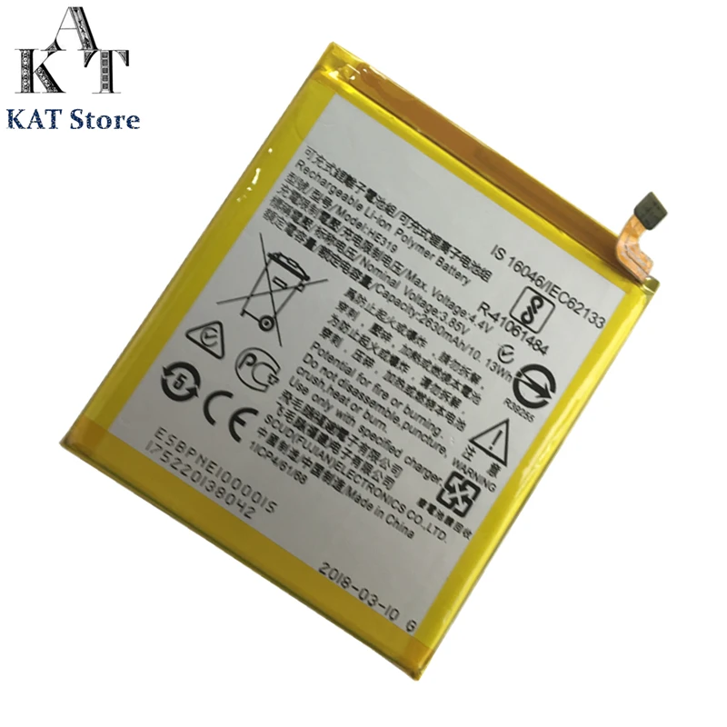 

Mobile Phone Battery For Nokia 3 TA-1020 1028 1032 1038 2630mAh Li-ion Polymer Batteries HE319 Rechargeable Accumulator
