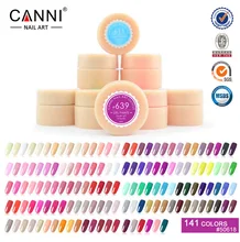 CANNI Full Set Color Choice Gel Solid Pure Glitter UV Soak Off Gel Builder Gel Nail Art Full French Tips Extension 592-610