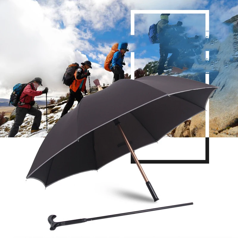 

2-in-1 Separable Walking Stick Umbrella Adjustable Windproof UV Protection Cane Umbrella Great Father Day Gift for Hiking