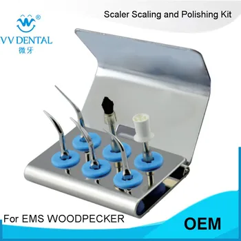 

2 PCS SSPKS TEETH POLISHING KIT WITH SCALER TIPS AND DENTAL POLISHING BRUSH AND DENTAL POLISHING CUPS FIT SATELEC DTE