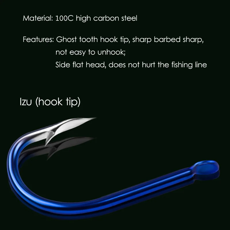 Lawaia Fishing Hooks 35 Pieces Izu / Iseuni Scattered With Barbed Hook 100C High Carbon Steel Flat Hook Tip Sharp Fishing Tackle