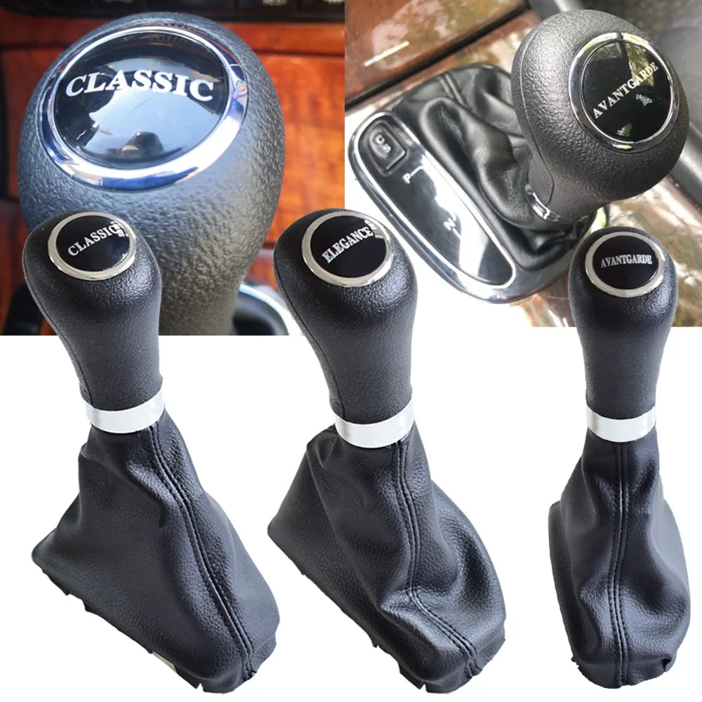 

Black ABS Car Gear Automatic Shift Lever Knob Dust-Proof Fit For Mercedes Benz C Class W203 W209 CLASSIC AVANTGARDE ELEGANCE