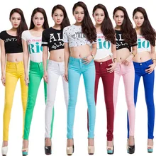 20 Colors Plus Size 2018 New Sexy Women Pants Spring Summer Casual Jeans Pencil Pants Lady Skinny Sexy Long Trousers Candy color