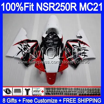 

Injection For HONDA NSR 250 R MC21 PGM3 NSR250R 90 91 92 93 94HM.6 NSR250 R NSR250RR Red white 1990 1991 1992 1993 Fairings