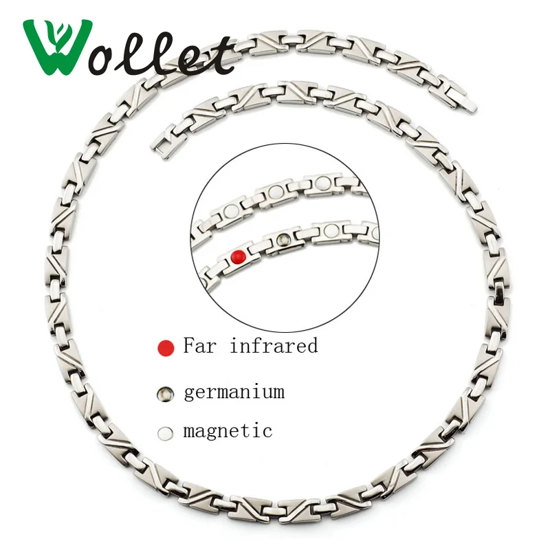 

infrared germanium magnetic pure titanium necklace