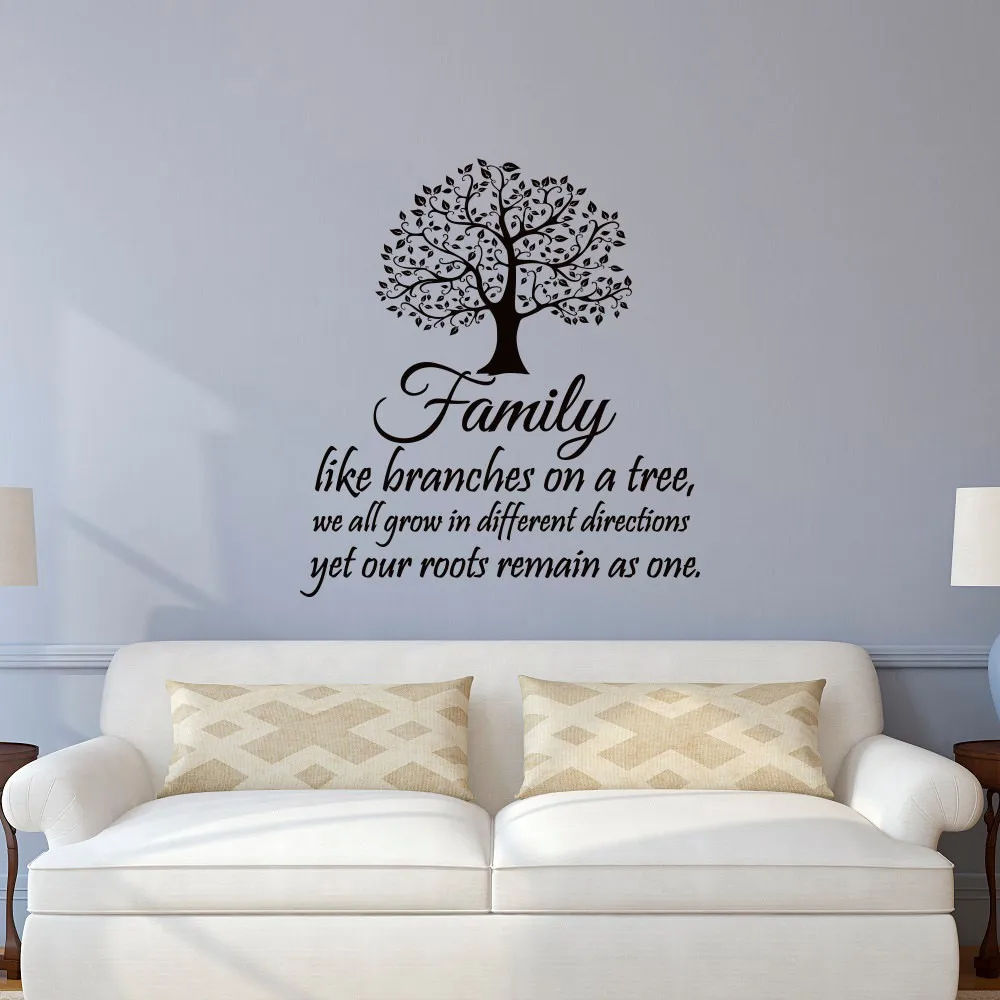 Details about   Family Like Branch PVC Wall Sticker Art Decals Decor Quote Decor 57x26cm 
