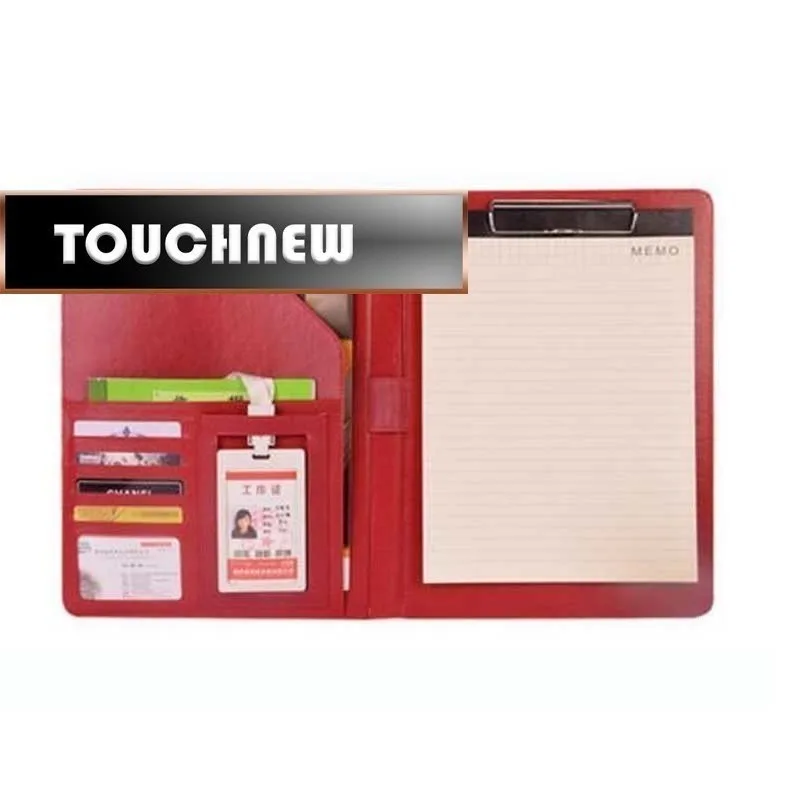 

sale office stationery multi - functional clip board A4 contract signing leather file folder bag sales negotiation escolar/W003
