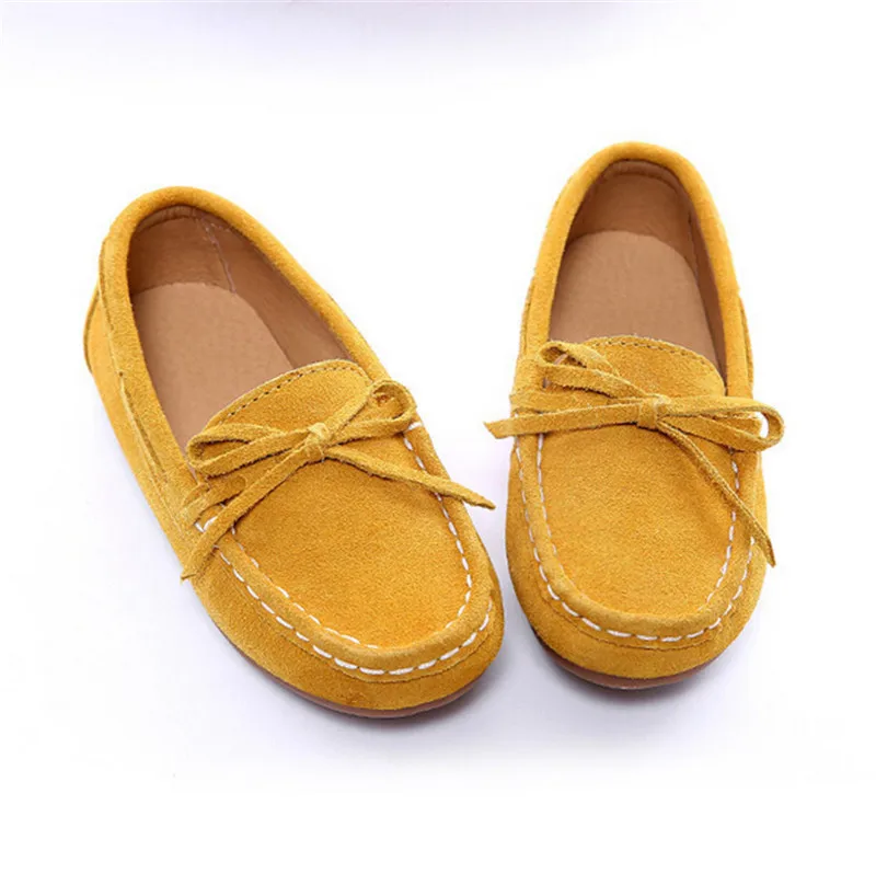 

Fall 2015 New To Big Children Genuine Leather Shoes Yellow Green Red Kids Shoes Girls Boys Sneaker Q - 24