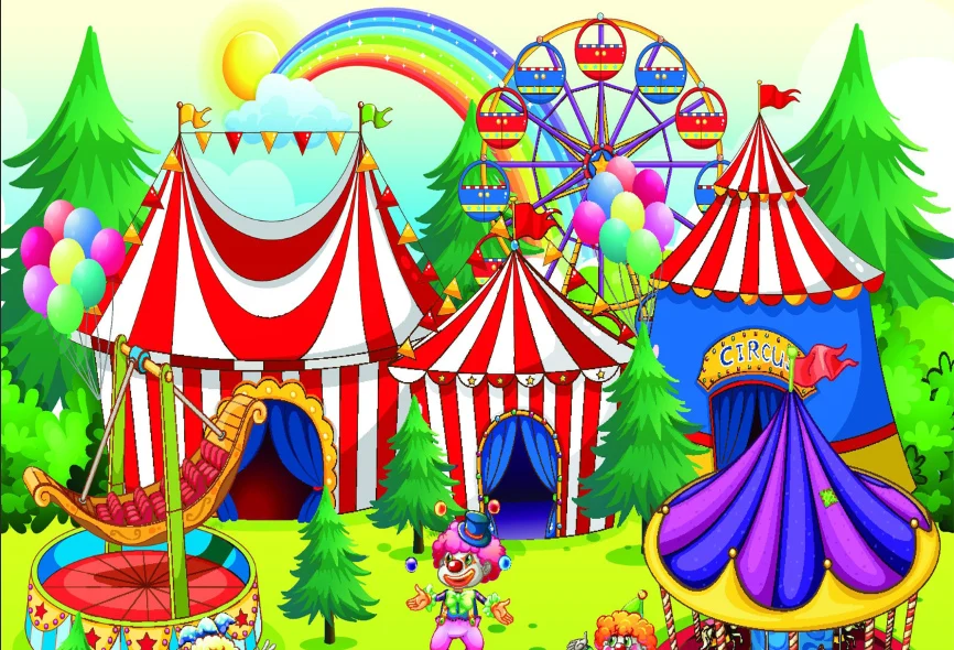 Цирк шапито рисунок для детей