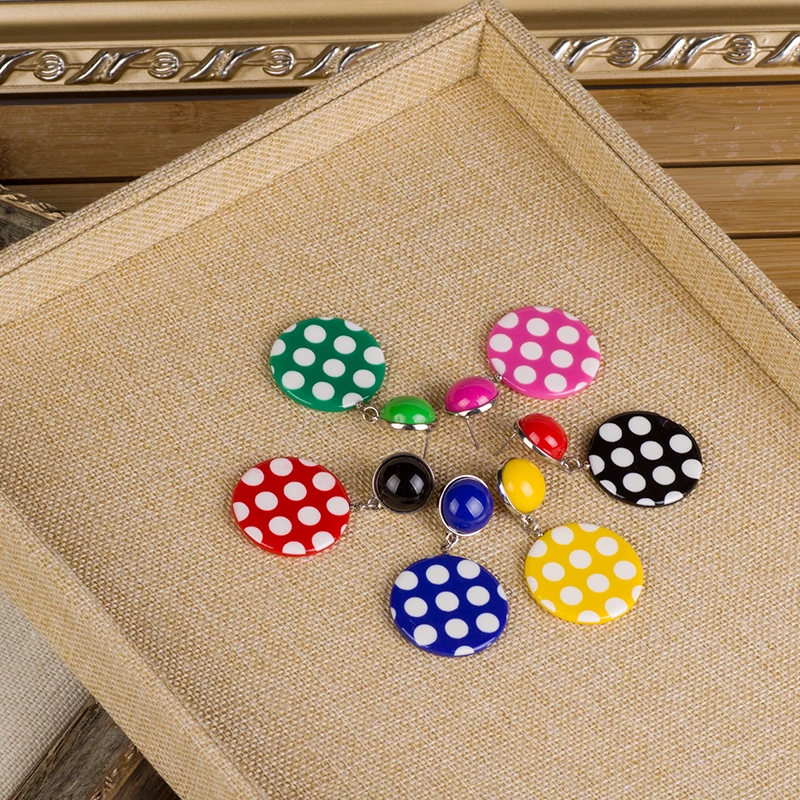 Trendy Fashion Dangle Acrylic Earrings for Women 2018 New Circle Geometric Resin Dangling Earring Elegant Jewelry Party Brincos (4)