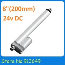 24 V actuador lineal, 200mm/8 pulgadas de carrera del actuador lineal DC, 1000N/100 KG/$ number LIBRAS fuerza de empuje lineal motor-1pc
