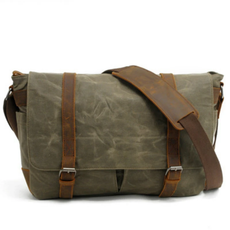  Portable Vintage Canvas DSLR Camera Shoulder Bag Diagonal Shoulder Messenger Bag for Canon for Niko