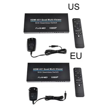 

HDMI 4x1 Quad Multi-viewer With PIP Support Seamless Switch HD Video Splitter Compliant With HDMI 1.3a HDCP 1.2 3D 1080P 60Hz