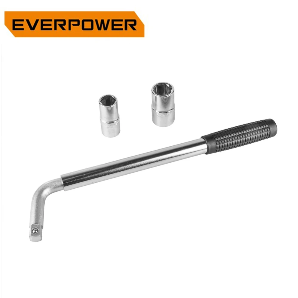 

Everpower Telescoping Wrench Lug Spanner Wheel with 2 Sockets Chrome-vanadium Steel Car Repair Hand Tools Wrenchs
