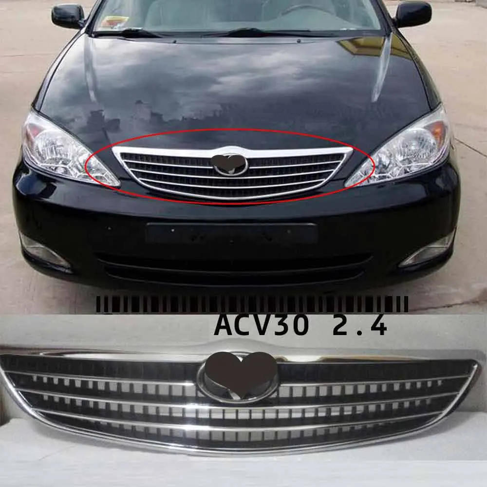 

For Toyota Camry ACV30 2.4 Front Chrome Grille With LOGO 2002 2003