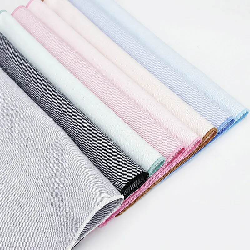 

High Quality 100% Cotton Classic Suits Solid Pocket Square 25cm*25cm Men's Handkerchiefs Chest Towel Ladies Blue Pink Hanky Gift