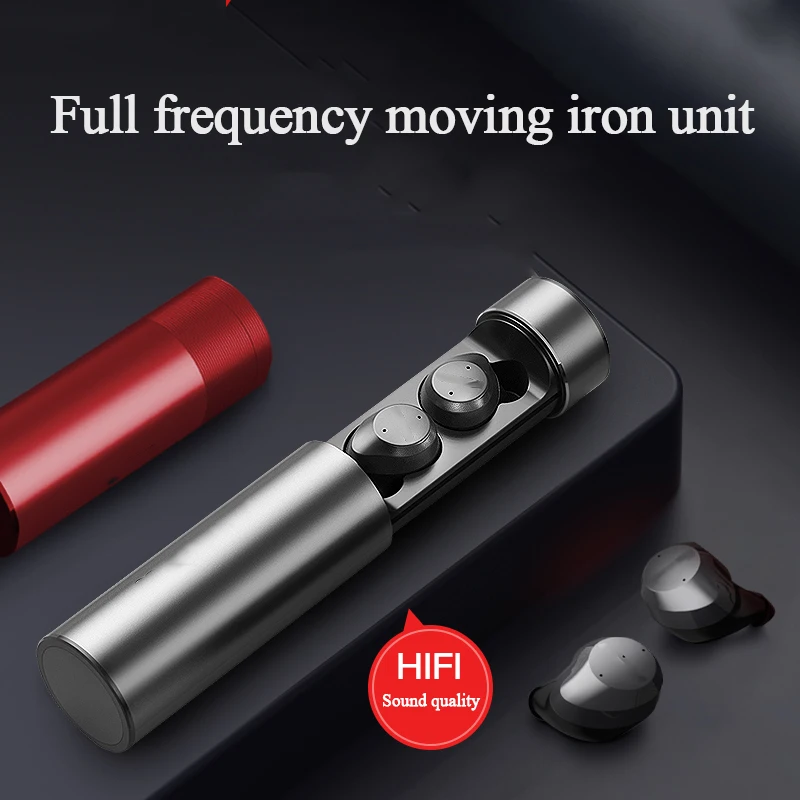 Professional Version Full Frequency Moving Iron Bluetooth 5.0 Smart Touch IPX7 Waterproof Heavy Bass Sports Bluetooth Earphones