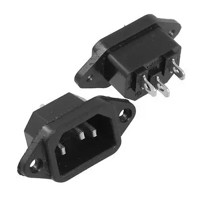 

3 Pcs AC 250V 10A C14 Plug Inlet Power Socket for Rice Cooker
