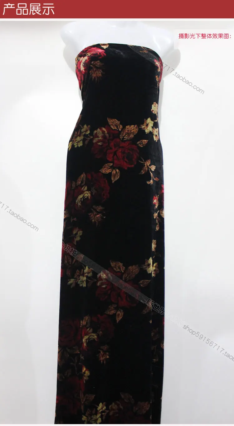 Подлинное качество шелковистый бархат шелковые кашемировые ткани сгоревшее высококачественное платье для мамы