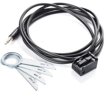 

by DHL or Fedex 200pcs Top Selling! 6000CD AUX Input Lead Adapter Cable 3.5mm For Ford With Four Removal Keys 2016 New