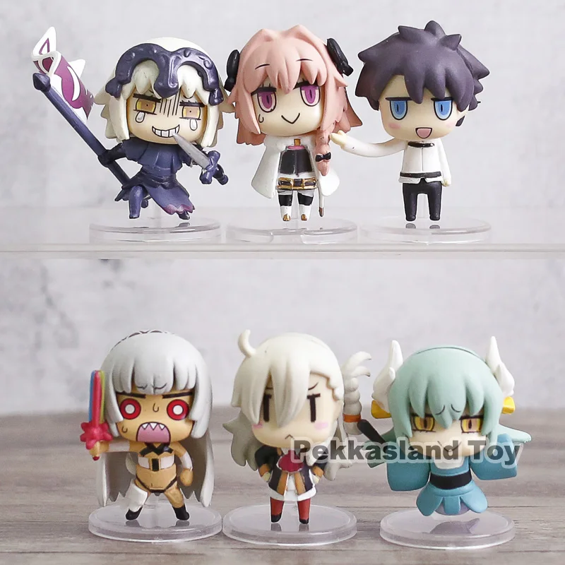 

FGO Fate Grand Order Jeanne d'Arc Olgamally Fujimaru Ritsuka Kiyohime Artila Astolfo Q Version PVC Figures Toys 6pcs/set