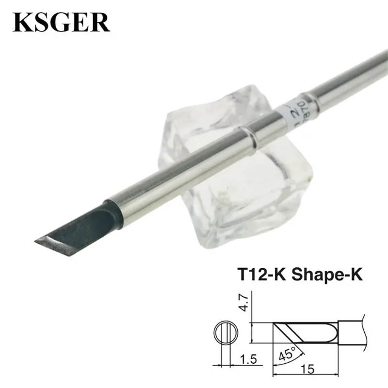 KSGER T12-ILS/K/KU/JL02/BL/D16/D24/BC2 электронные паяльники высококлассные сварочные инструменты T12 паяльный наконечник 70 Вт