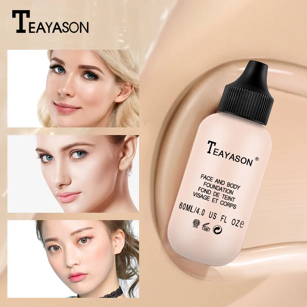 Teayason Матовая жидкая основа крем для макияжа лица 60 мл натуральный яркий цвет водостойкая долговечная основа консилер AM087
