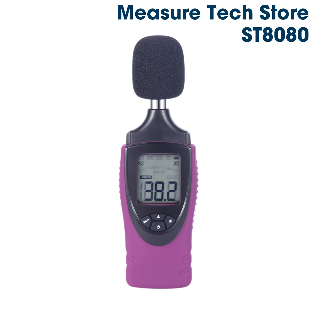 

Nicetymeter ST8080 40-130dBA Portable Digital Sound Noise Audio Level Meter Measuring Decibel Pressure Logger Tester Monitor