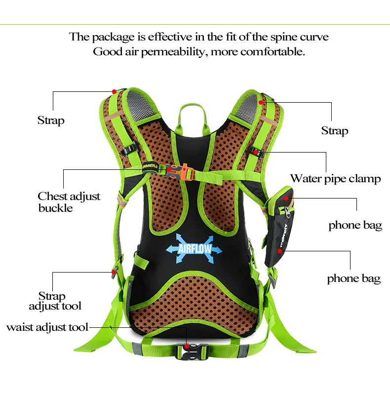 Flash Deal Anmeilu 18L Cycling Hydration Backpack Waterproof Nylon Bicycle Bag With Rain Cover Bike Water Bag Climbing Hiking Shoulder Pack 26 Flash Deal Anmeilu 18L Cycling Hydration Backpack Waterproof Nylon Bicycle Bag With Rain Cover Bike Water Bag Climbing Hiking Shoulder Pack 26