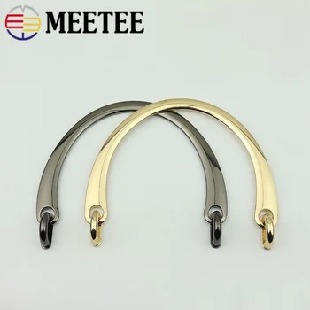 

2Pcs 14x10cm Metal Bag Handles Handbag Replacement Handle Clasp Clutch Crossbody Bag Accessories DIY Leather Craft F1-79