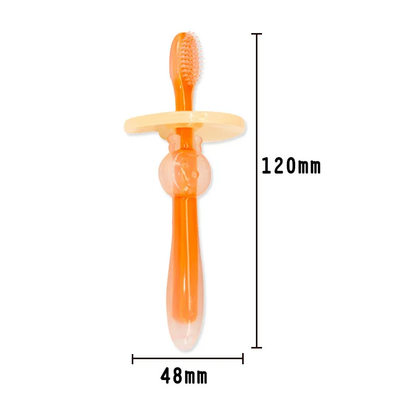 Baby Silicone Toothbrush Kid Teething Teether Children Dental Oral Care Tooth Brush Tool Soft Toothbrush Safe Bendable baby care (9)
