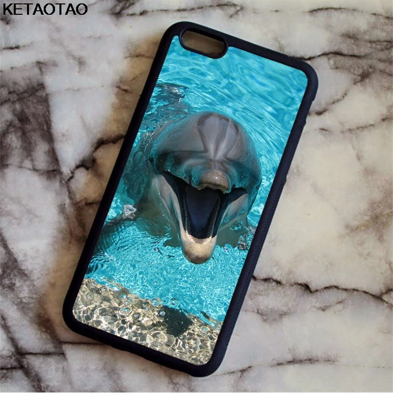 Милые забавные чехлы для телефонов KETAOTAO Dauphin со смайликом iPhone 4S 5C 5S 6S 7 8 Plus X Samsung NOTE