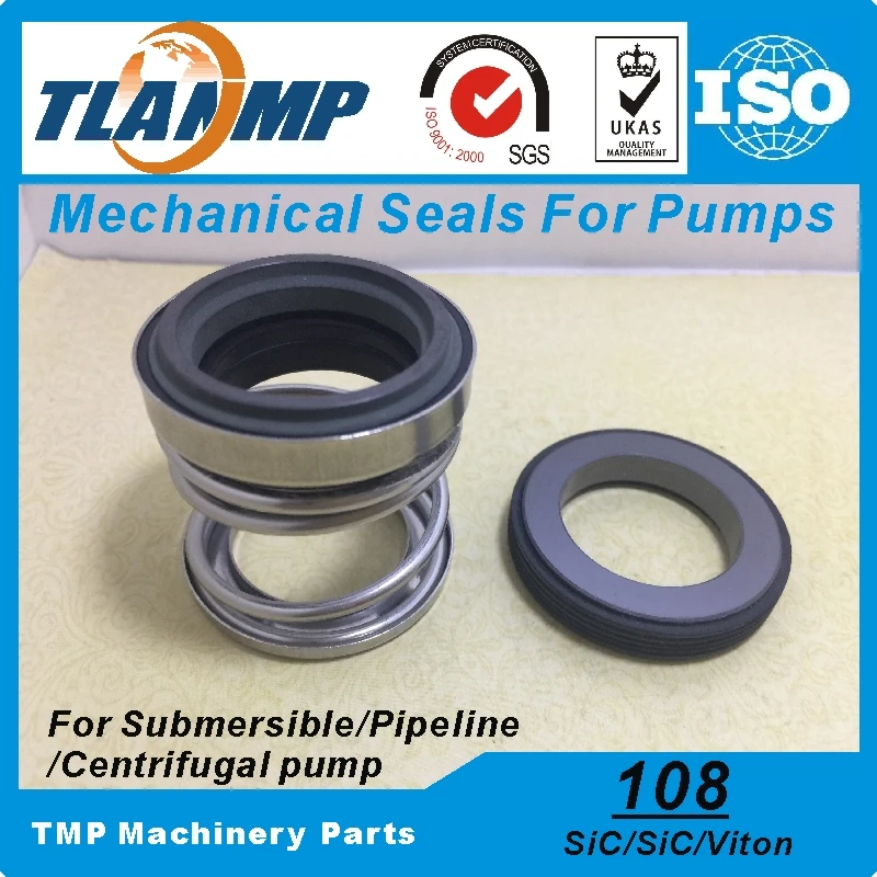 

108-50 Mechanical Seals (Material: SiC/SiC/Viton) Shaft Size 50mm FKM Rubber Bellow Seal Used in High Temperature Liquid