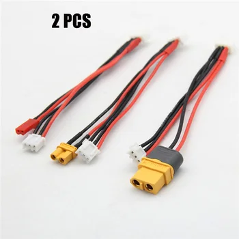 

2PCS Single Balanced Head Battery to ISDT Charger Charging Adapter Cable Line JST/XT60/XT30 Plug for TINY GT7 GT8 2S 380MAH