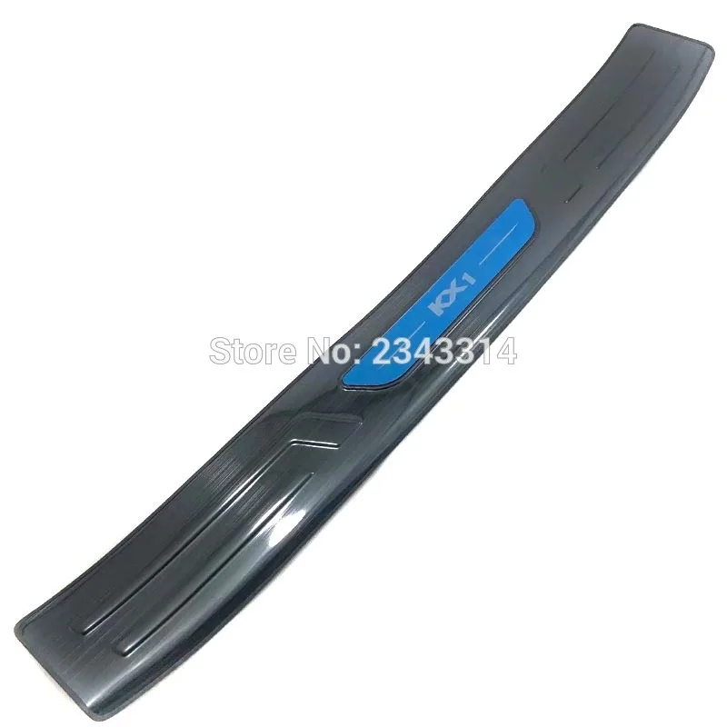 Для Kia Stonic KX1 накладка из нержавеющей стали Накладка на задний бампер накладки на пороги рамка Крышка Аксессуары для стайлинга автомобилей - Цвет: Blue With Black