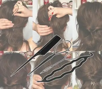 

4Pc/Set Susan' Hair Twist Styling Clip Stick Bun Maker Braid Tools Hair Accessories Hot for Women Lady Girls