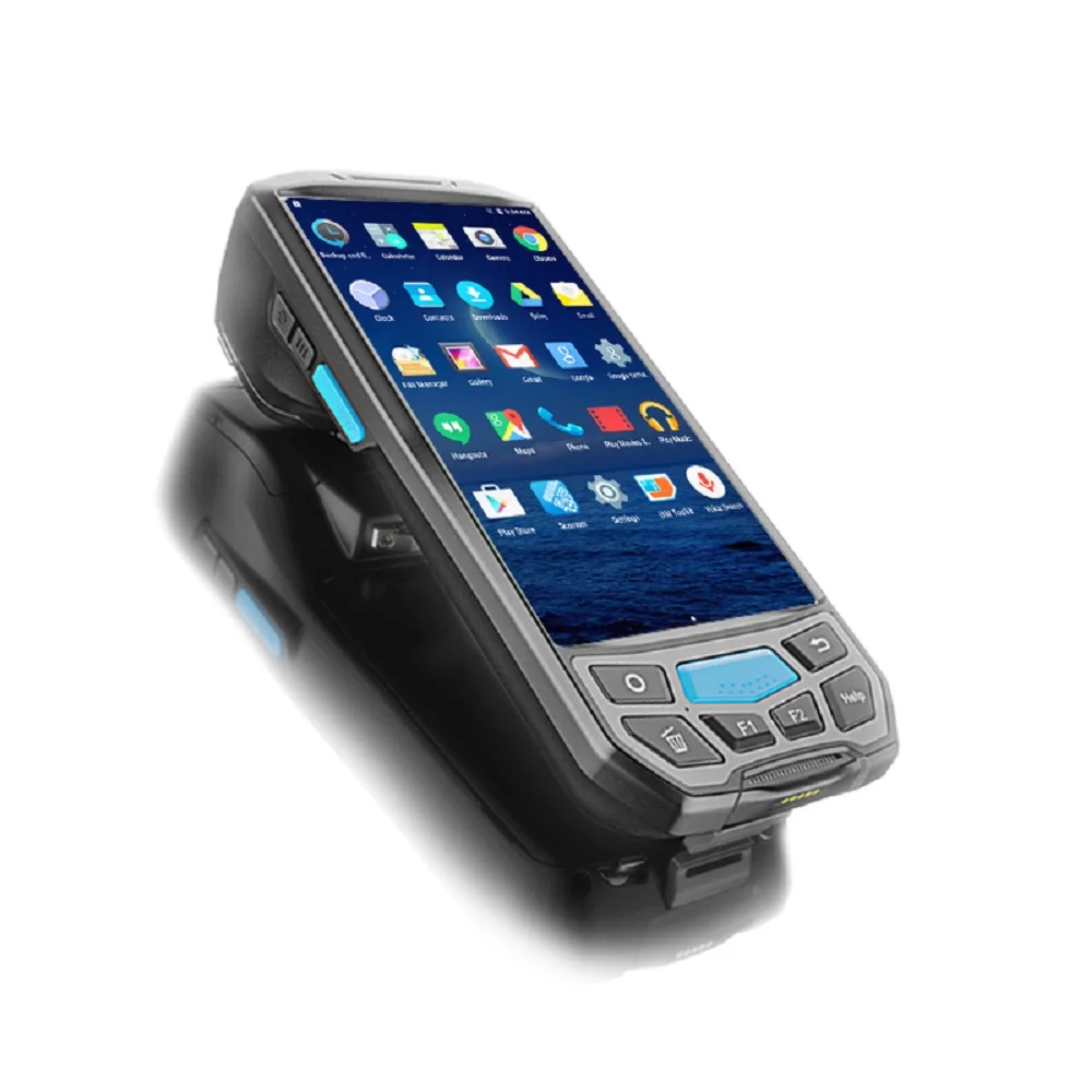 Android 7,0 4G портативный компьютер POS терминал данных принтер Wifi Bluetooth UHF NFC RFID считыватель КПК сканер штрих-кода с дисплеем
