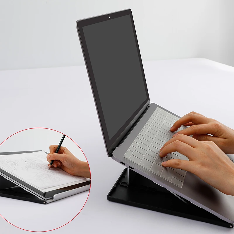 Huion St200 Suporte de Monitor Ajustável para 1015.6 Polegada Comprimidos Portátil Metal Multi-ângulo Suporte para Notebook Portátil Caneta Display Almofada de Luz Mesa Digitalizadora Kamvas 12 13 16 Kamvas Pro 13 - Imagem 3