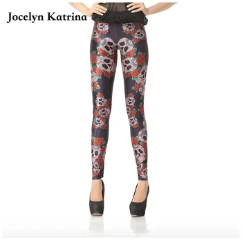 

Jocelyn Katrina Free Shipping New 3D Digital Print Skeleton Leggings Leggings Gymnasium Yoga Pants Rose Pens Pants