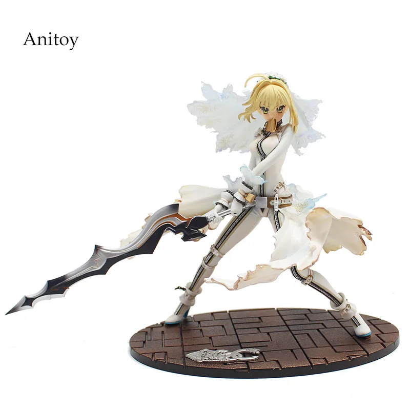 

Fate Stay Night CCC Wedding Dress Ver. Saber Bride PVC Figure Collectible Toy 22cm KT4140