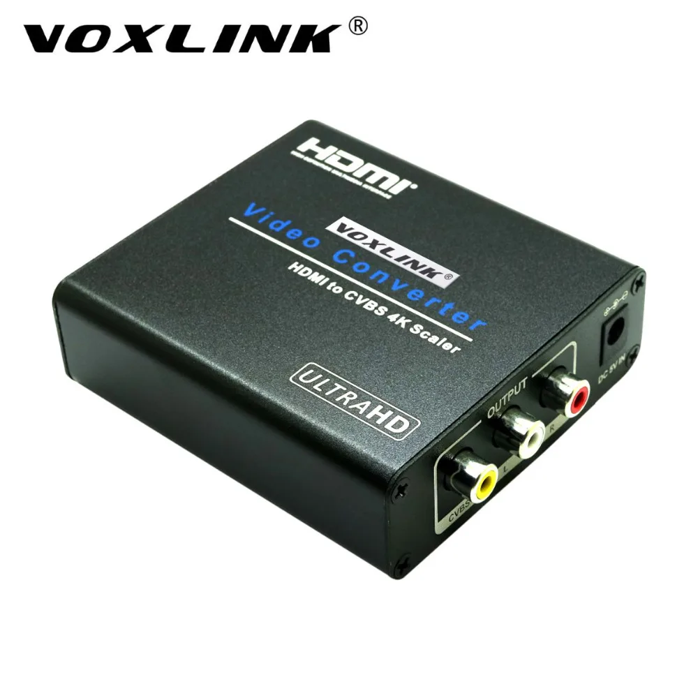 VOXLINK 4Kx2K HDMI to Composite / AV S-Video Converter RCA CVBS/L/R Video Adapter Support PAL/NTSC for HDTV DVD Xbox | Электроника