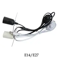 1,8 м ЕС Диммер Мощность кабель E27 E14 лампы баз круглый вилка с выключателем провод для люстры E14 держатель лампы 220 V 110 V