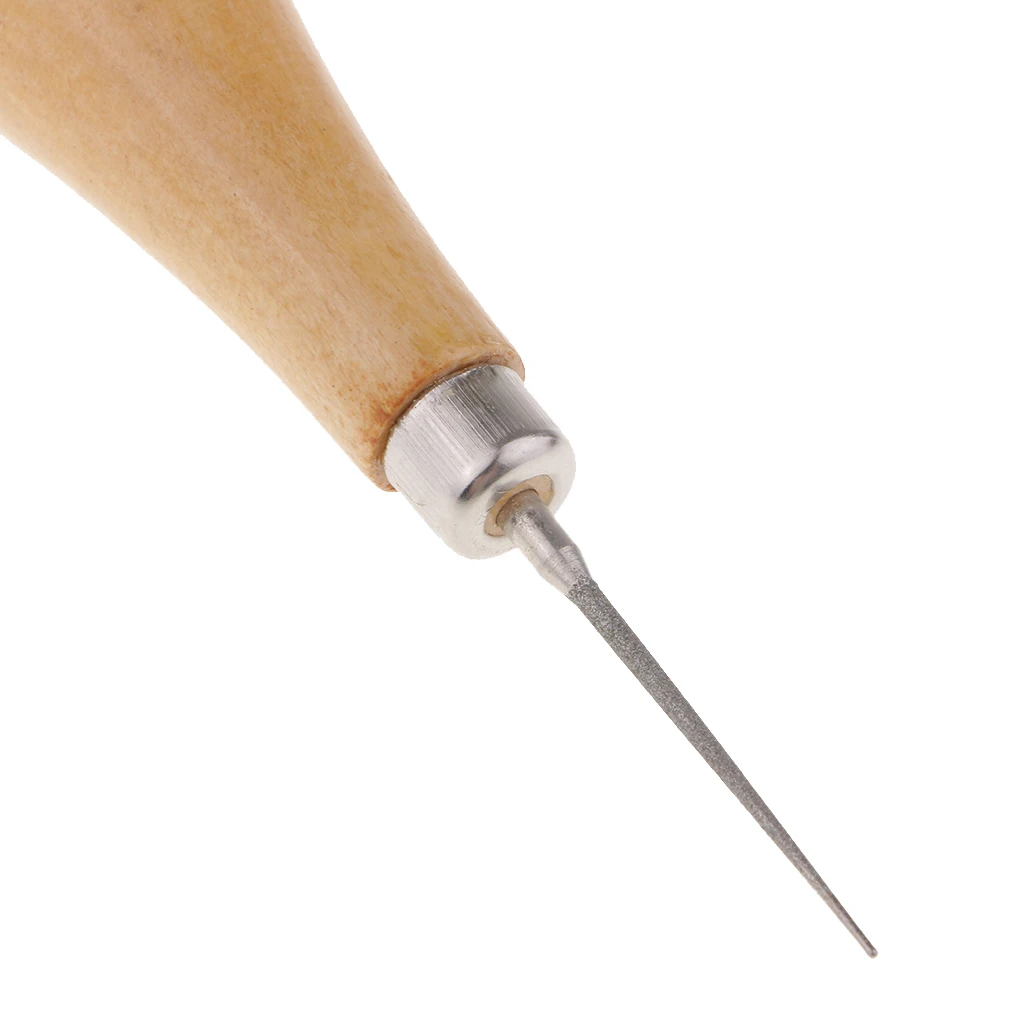 Bead Reamer Beading Neeedles Jewelry Jeweler Tool Hobby Craft Wood Handle Coated Tip
