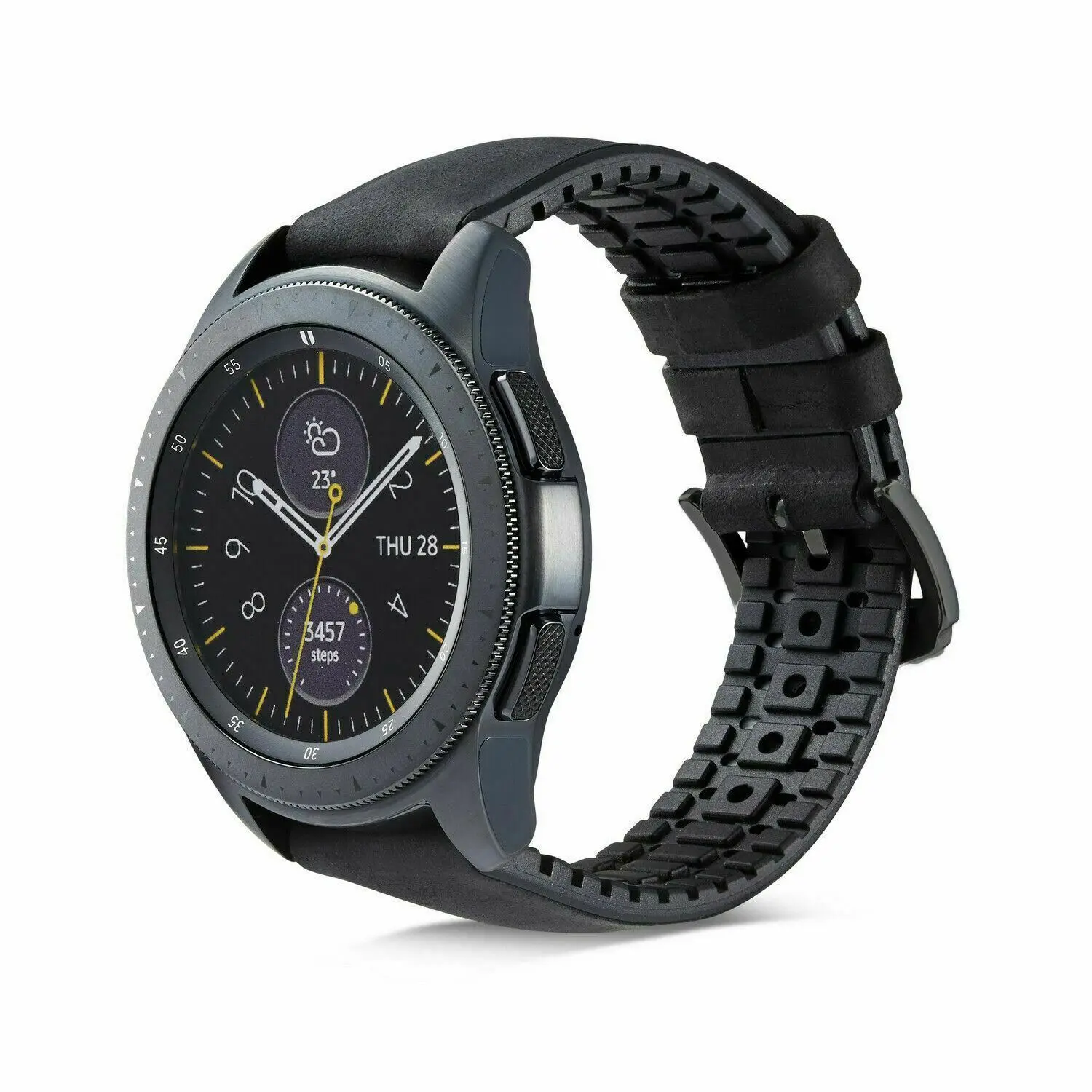 Для samsung gear S2 S3 классический Frontier силиконовый кожаный браслет для huawei Watch GT Galaxy Watch 46 мм 42 мм ремень