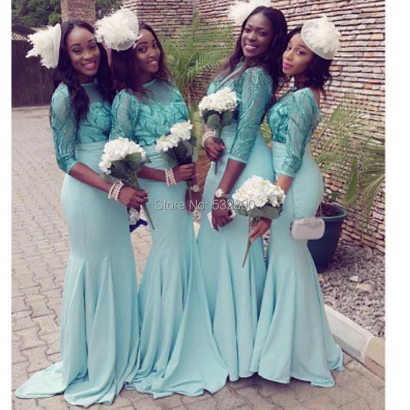 Turquoise-Bridesmaid-Dresses-Mermaid-2016-Three-Quarter-Sleeve-Embroidery-Maid-Of-Honor-Dresses-Satin-Custom-Made.jpg