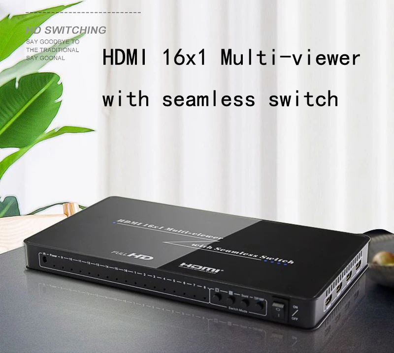 16x1 HDMI мульти зритель экран сплиттер HDMI изображение мультизритель 16 в 1 из 1080P игры HD Дисплей аудио видео конвертер ПК к ТВ