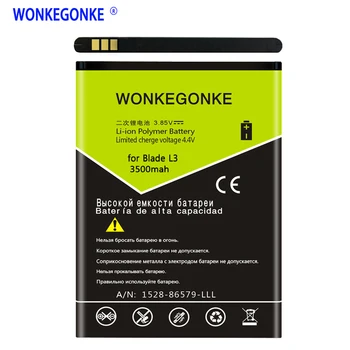 

WONKEGONKE for ZTE Blade L3 Li3820T43P3h785439 For ZTE Blade L3 L 3 Batteries Bateria