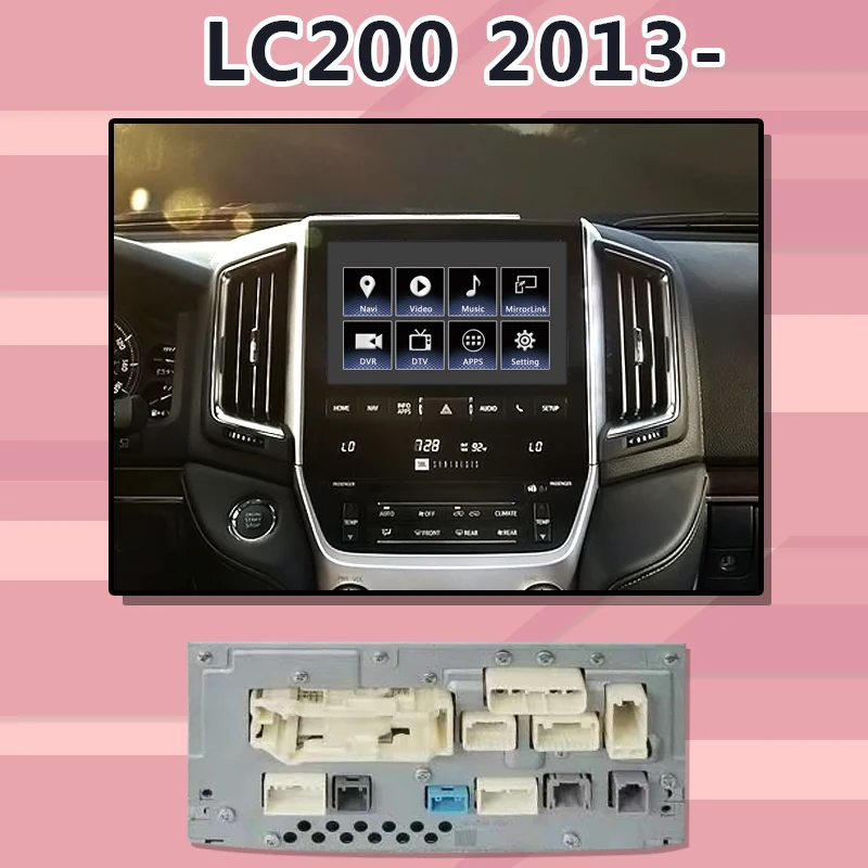 Интерфейсная коробка Pin pin Android / carplay для Toyota Land Cruiser LC200 GX R GXR VX VXR 14 19 зеркальная